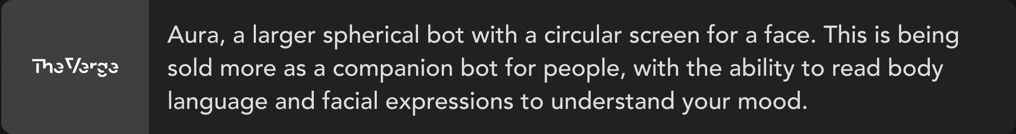 The Verge quote about Aura