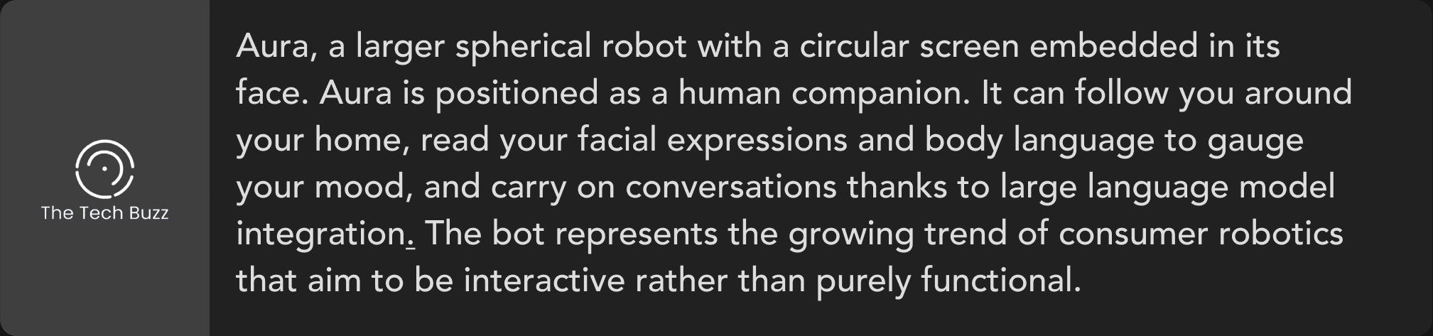 The Tech Buzz quote about Aura
