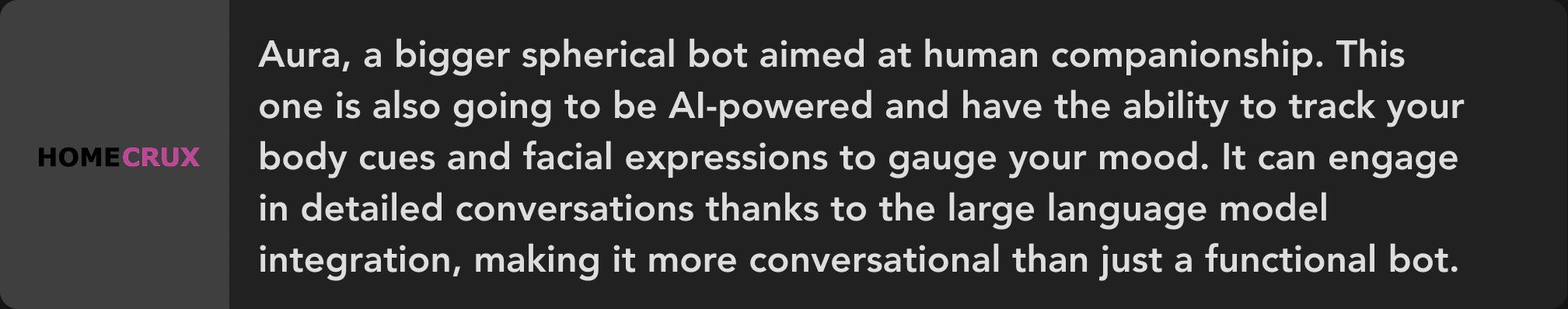 HomeCrux quote about Aura